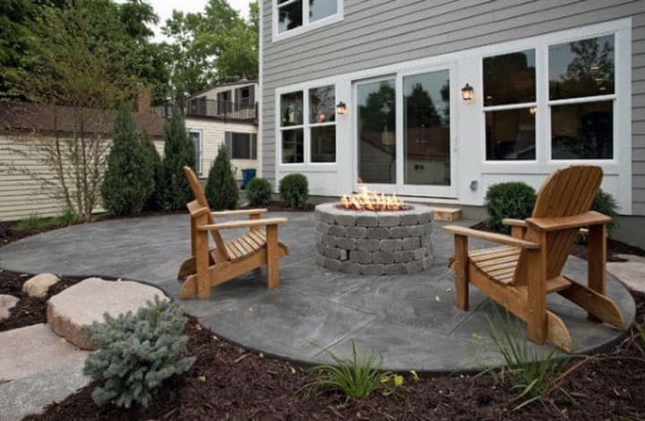 Backyard Concrete Patio Ideas On a udget