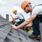 What is the process of installing a roof?