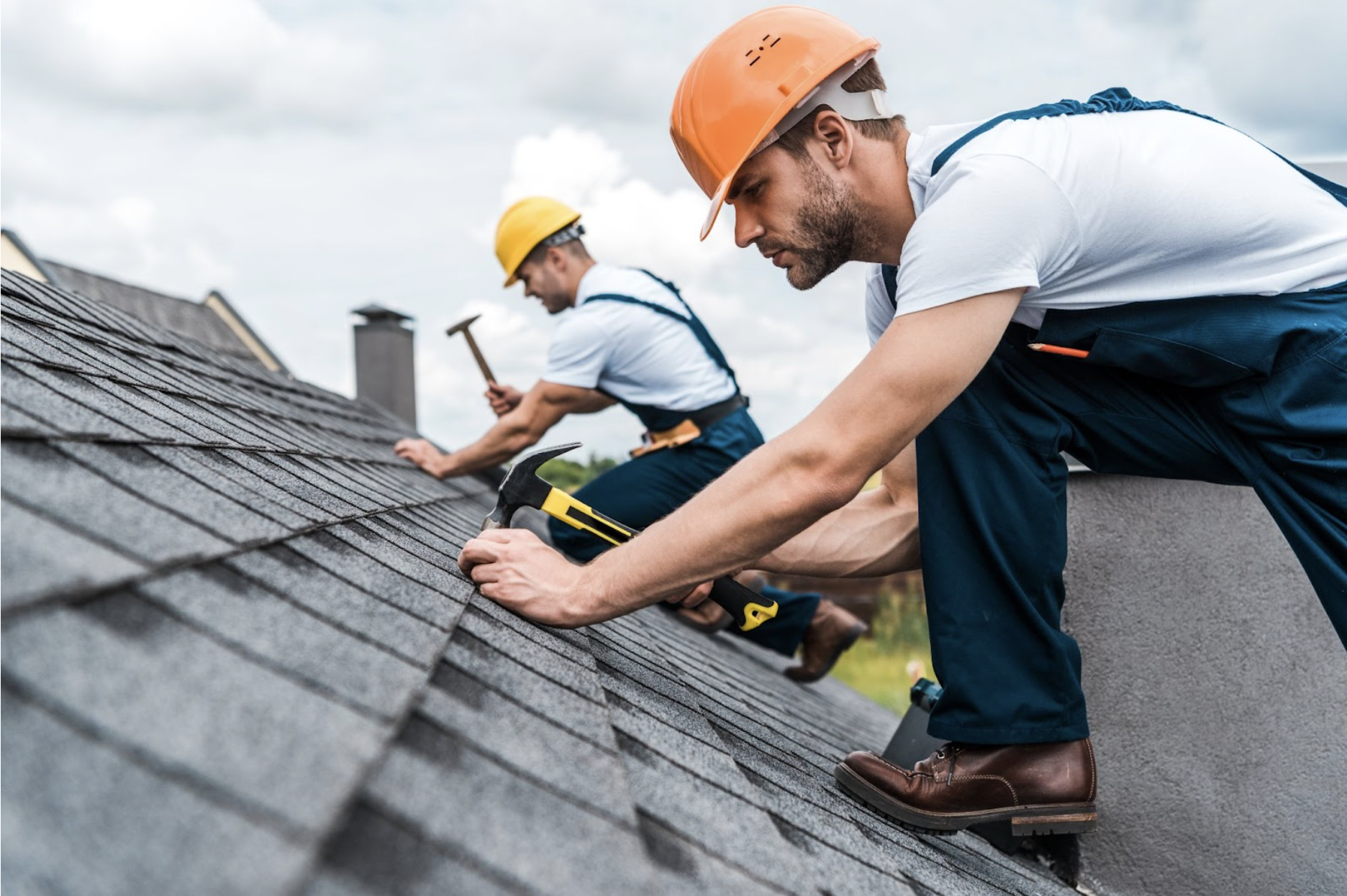 What is the process of installing a roof?