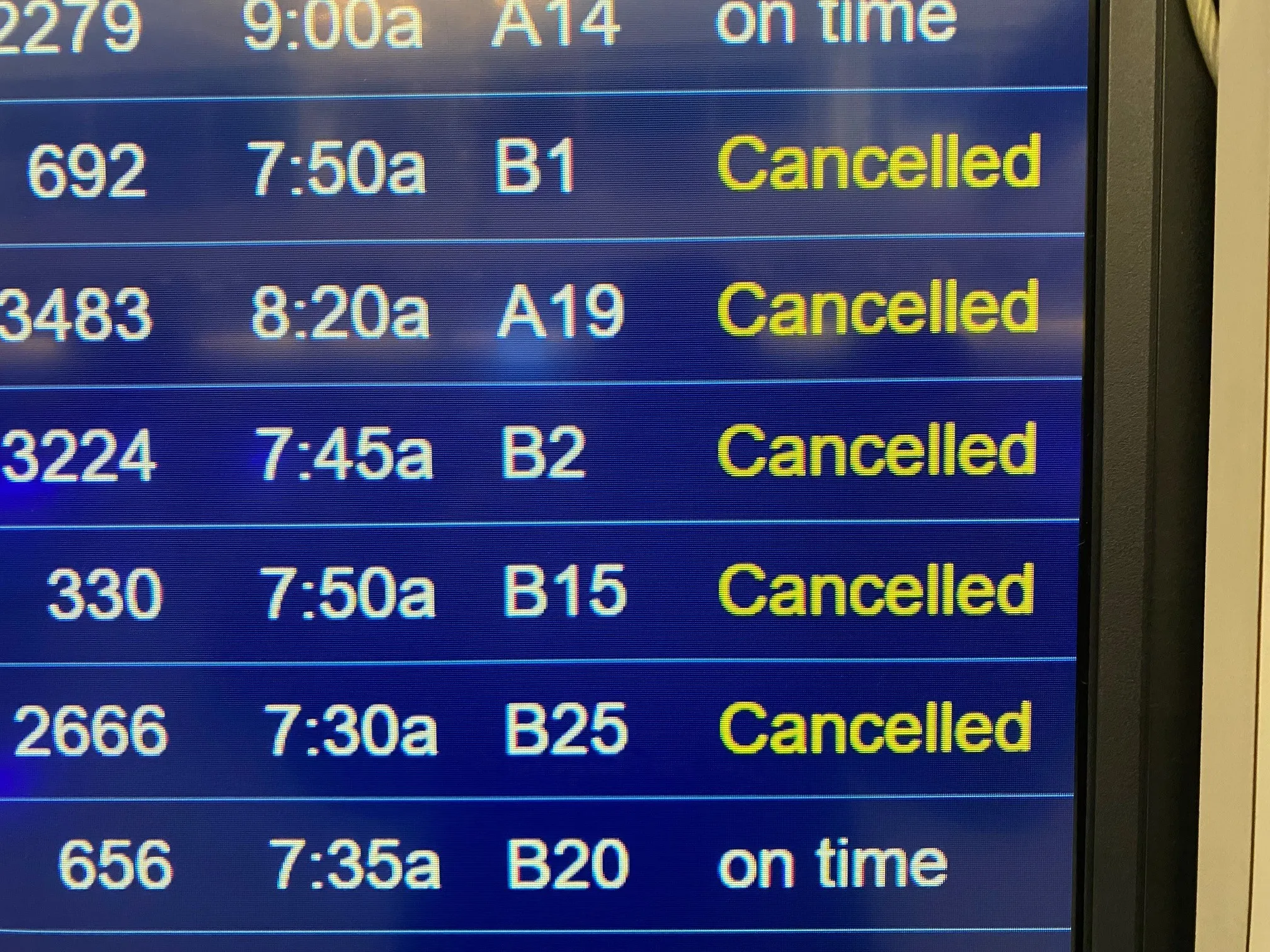 Cancelling Flights