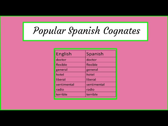 Cognates